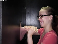 Girlfriends sharing a cock thru a glory hole. Girlfriends sharing a cock thru a glory hole.