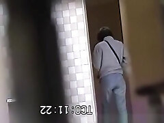 Chinese women stagged in public toilet