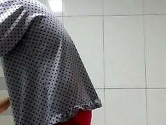 gross korean slut bathing show