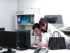Rei Kitajima : A Humungous Breasted Office Woman Fucks Her Colleagues - Part.1