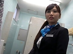 Kawasaki Arisa doesn't mind inhaling a dick in the bathroom