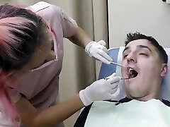 Canada Gets A Dental Exam From Hygienist Channy Crossfire ONLY On GuysGoneGynocom!