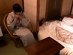 Buxom Japanese beauty drops her underwear and makes herself