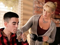 Mom vs Teen To fuck her young beau