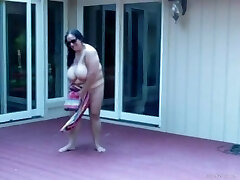 Indian Ample Hooter 50yo Aunty Mira and Me At The Pool