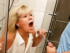 German mature Housewife fucks younger guy and caught from husband