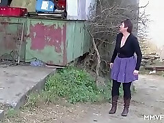 German Sandy-haired Granny enjoys a Countryside Pounding