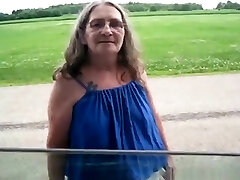 My wife roleplays being a lady and gets a lift for a fellatio
