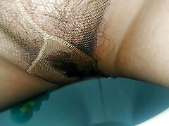 Black Countess No time to take off the tights Thru di tights pissed BBW Milf from Bavaria