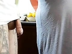 enjoying jerking off my man sausage from a fat bitch