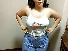 Neighbor surprises big butt Milf and helps her with her "back agony".