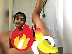 I play with my banana tree in my room