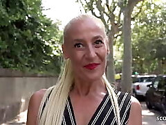 GERMAN SCOUT - Limber FLOPPY Breasts MATURE YELENA VERA PICKUP AND FUCK ON STREET