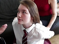 Stepmum teaches college girl Olivia Keane to suck cock Stepmum teaches college girl Olivia Keane to suck cock