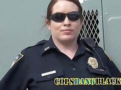 Mature Police Lady With Good-sized Tits Catch A Black Guy Red