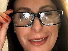Cum on Lara's Glasses at LarasPlayground