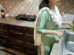 desi sexy stepmother gets angry on him after proposing in kitchen pissing