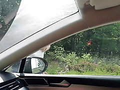 Old Splendid Hitchhiker Whore From Street Fucked in Forest with and Then Without a Condom