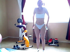 Aurora Willows – White bikini bike ride