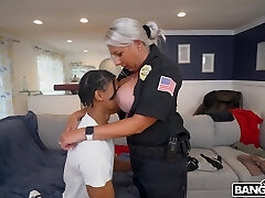 Mature police officer needs a huge black pecker to please her lust