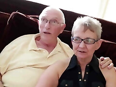 Grandma and granddad with boy