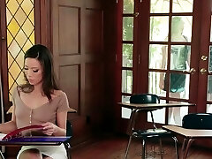 Kalina makes her schoolgirl eat her pussy