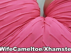 Yam-sized cameltoe and micro short