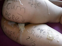 znalazłem moją creampied i pokrytą spermą żonę po gangbang!