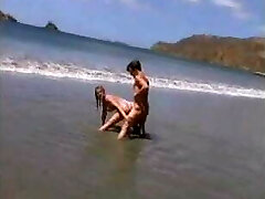 Sally Лайд na plaży w retro film Sally Лайд na plaży w retro film