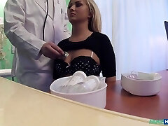 Naughty doc wants to fuck Cayla Lyons on the bed during the visit Naughty doc wants to fuck Cayla Lyons on the bed during the visit