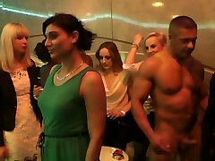 Ultra-kinky femmes take turns at playing with cocks at the party Ultra-kinky femmes take turns at playing with cocks at the party