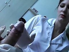 Russian nurse comes home from work to meet her spouse