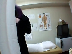 Hidden spy webcam massage turns into fingering a girl's cunt