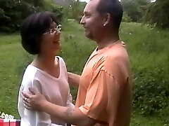 Lisa and her cuckold outdoor three-way