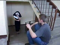 Nun Irina with two boys