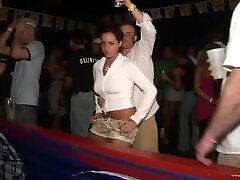 Ultra-kinky blonde chick flashes her beautiful tits in a club Ultra-kinky blonde chick flashes her beautiful tits in a club