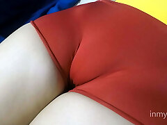 I lay down in tight shorts and a bikini for my br see.