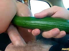 Pussy and ass fucking in the truck with cock luving Amber Deen