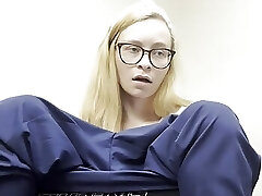 Naughty nurse pussy play insatiable hot blonde milf