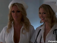 Paige Ashley fucking Johnny Castle in a polyclinic threesome