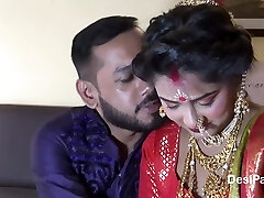 Newly Married Indian Chick Sudipa Hardcore Honeymoon First night sex and internal cumshot - Hindi Audio