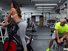 Amazing movie of fit Katana Kombat having sex after a workout