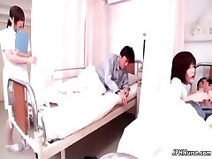 Horny Japanese nurse blowing off part5