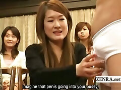 Subtitled CFNM Japanese school student penis research