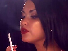 Asha chain smoking all milky 100s menthol cigarettes
