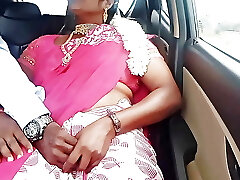 Full Flick Telugu Dirty Talks, splendid saree indian telugu aunty sex with auto driver, car sex