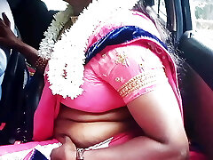 Full Flick Telugu Dirty Talks, splendid saree indian telugu aunty sex with auto driver, car sex