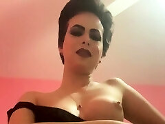 Chubby Dark-haired Big Boobs Dildo Masturbation