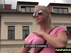 Pulled european giving head in public Pulled european giving head in public