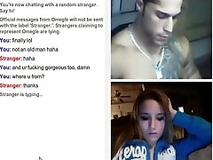 Super Hot girl gets tricked with a fake fellow into cybersex on omegle